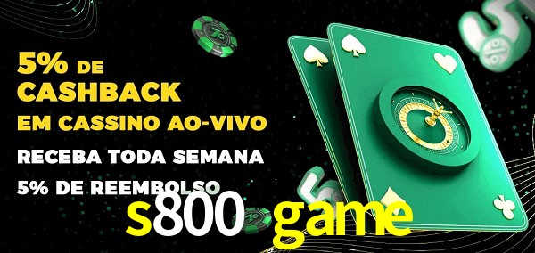Promoções do cassino ao Vivo s800 game